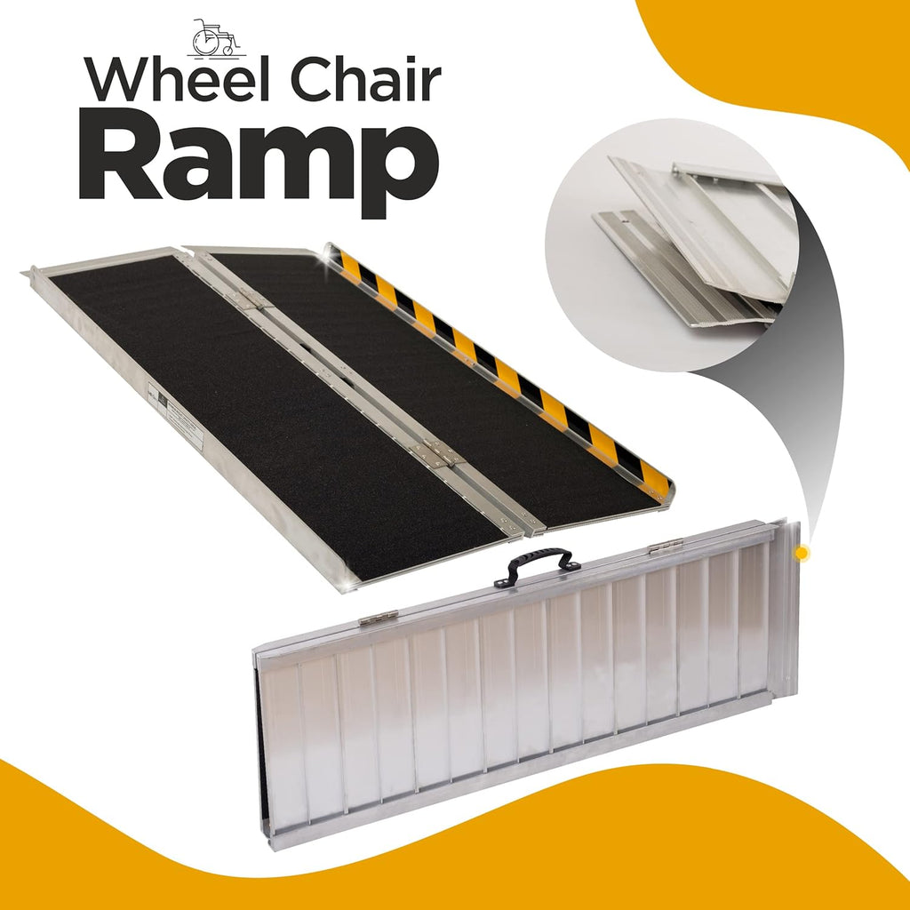 Portable Lightweight Foldable Wheelchair Ramp with Handle 4FT Y852929