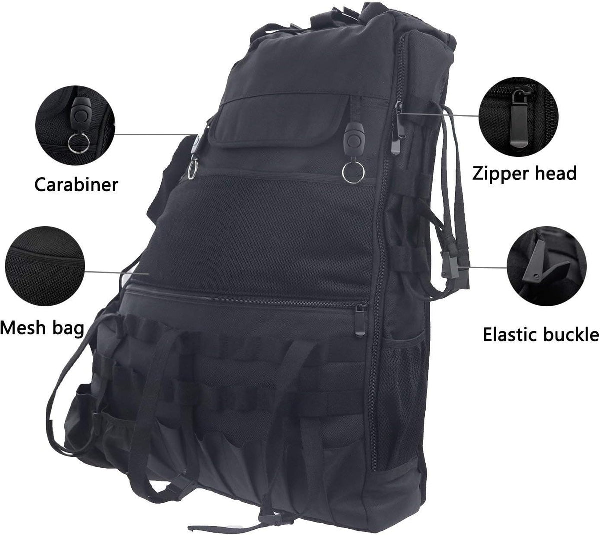 Roll Bar Storage Bag Cargo Cage with Multi-Pockets Organizers Saddlebag Tool Kits Holder Bags (Pack of 2) E75286