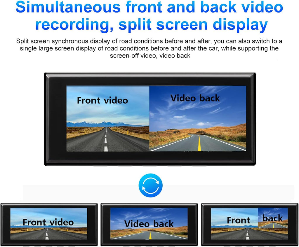 Dash Cam Front and Rear 2K Dual Dash Cam with 3.16 IPS Touchscreen M880639