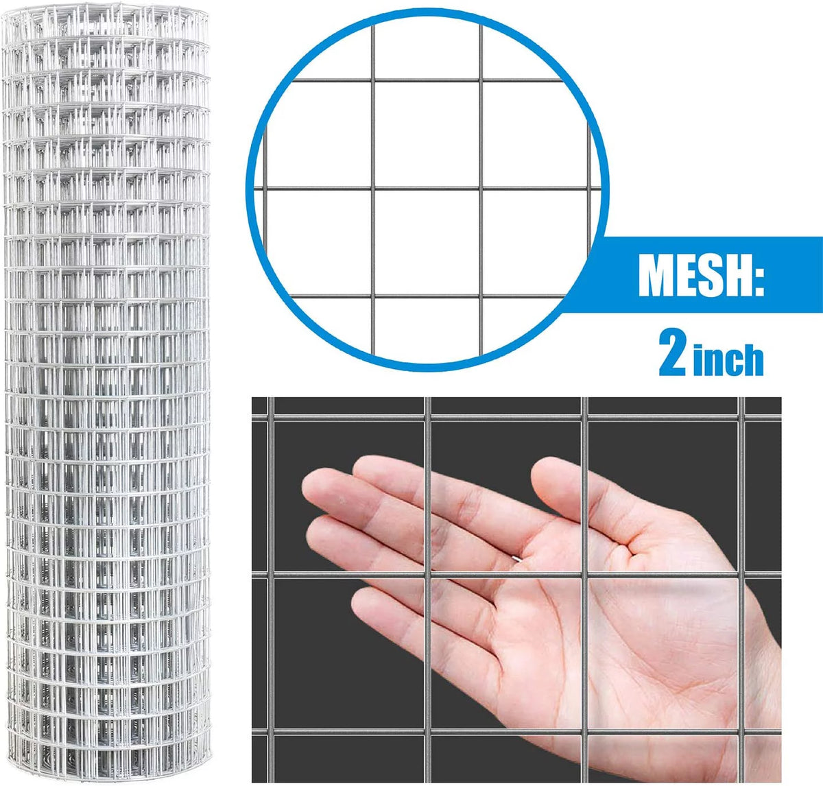 10 Gauge Galvanized Welded Wire Fence 4 ft. x 50 ft. E3026