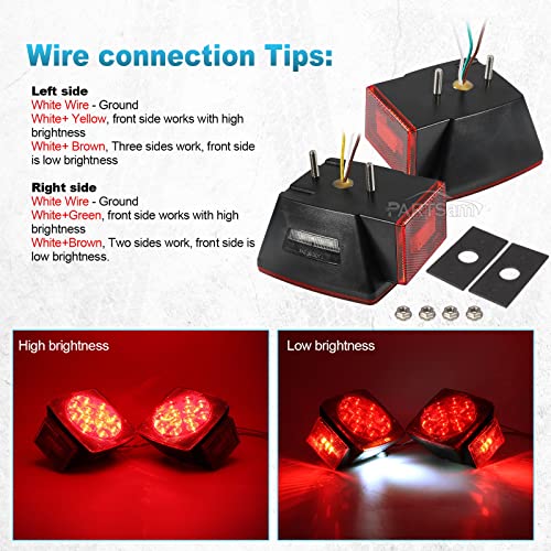 12V Submersible Square LED Trailer Light O130