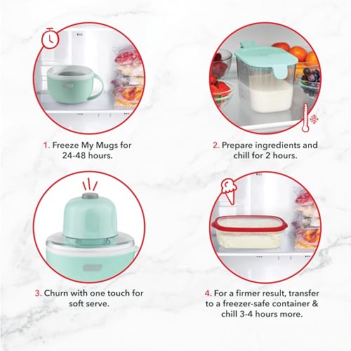 Aqua Ice Cream Maker Machine with 2 Bowls D7753