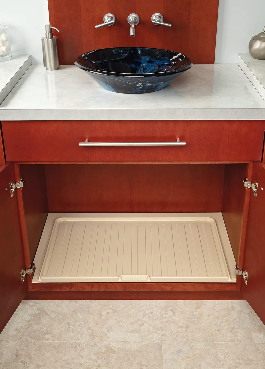 Almond Drip Tray Mat Shelf Liner E74314