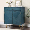 2 Door Accent Cabinet with Drawer Dark Cyan W8285