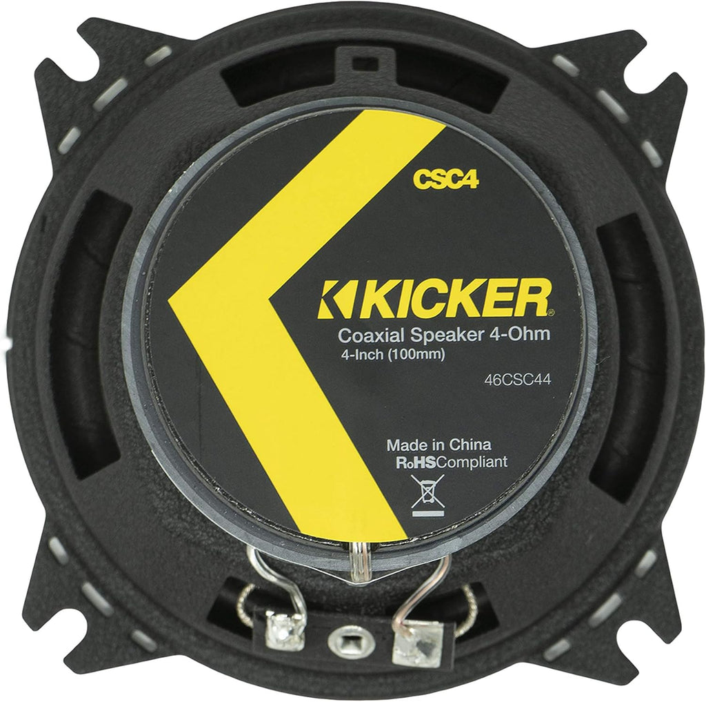 4 Inch Car Audio Speaker with Woofers, Yellow (2 Pack) K54196