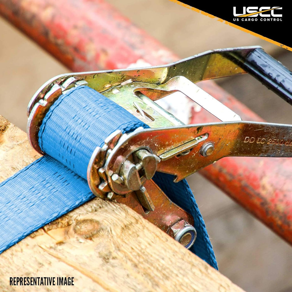 Blue 2 Inch x 20 Foot Ratchet Straps 2 Pack P19933