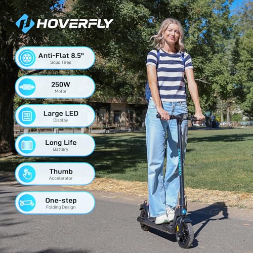 Electric Scooter with 8.5" Solid Tire, 250W Motor, Foldable R3018
