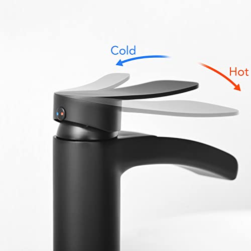 Brushed Gold Single Handle Waterfall Vessel Sink Faucet with Pop Up Drain V545