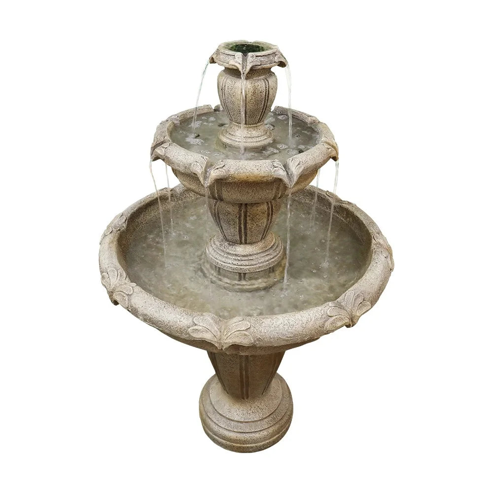 48-Inch Tall 3-Tiered Concrete Fountain T4234