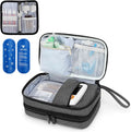 Insulin Travel Case with 2 Ice Packs, Double Layer Gray L59385