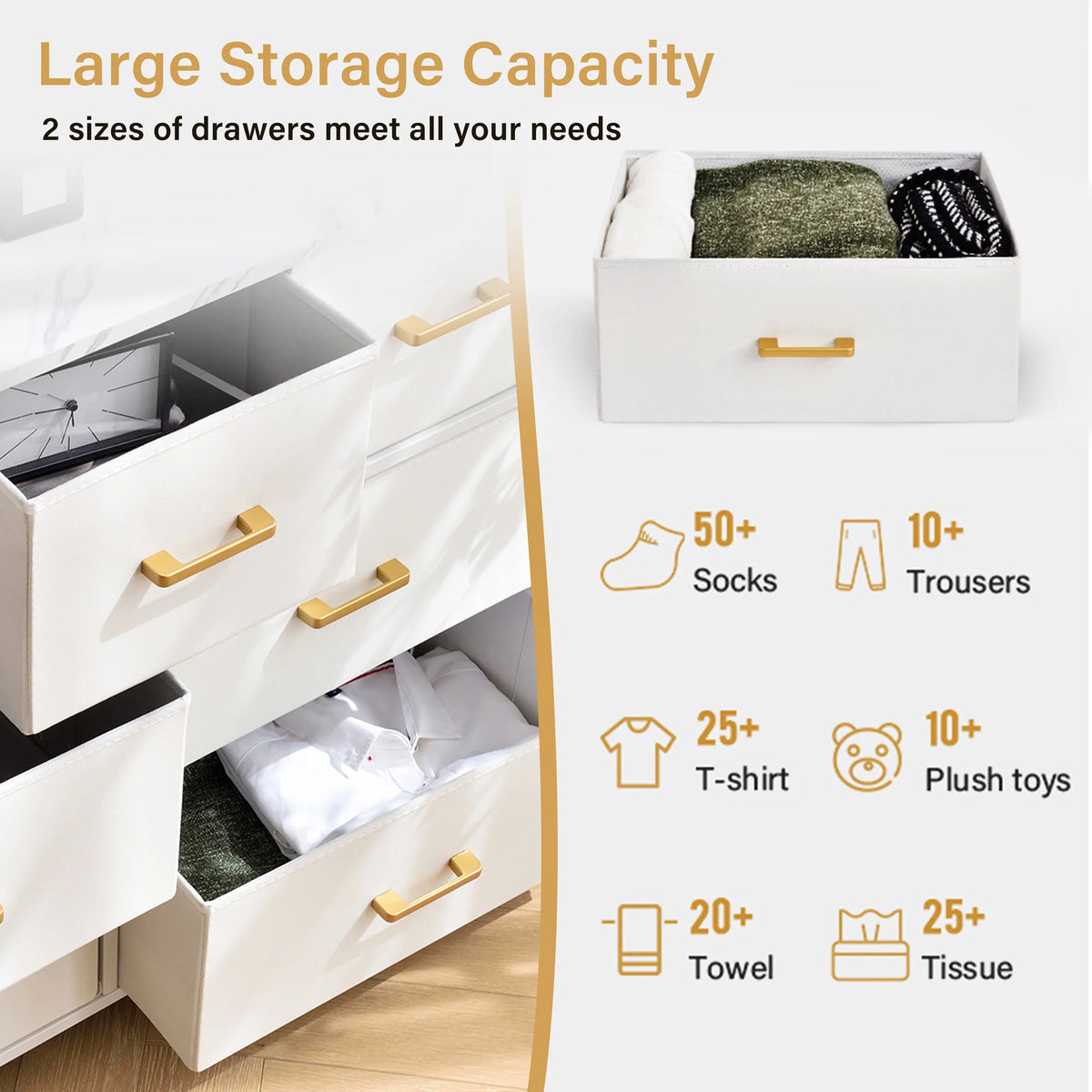 White 7 Drawer Dresser B108835