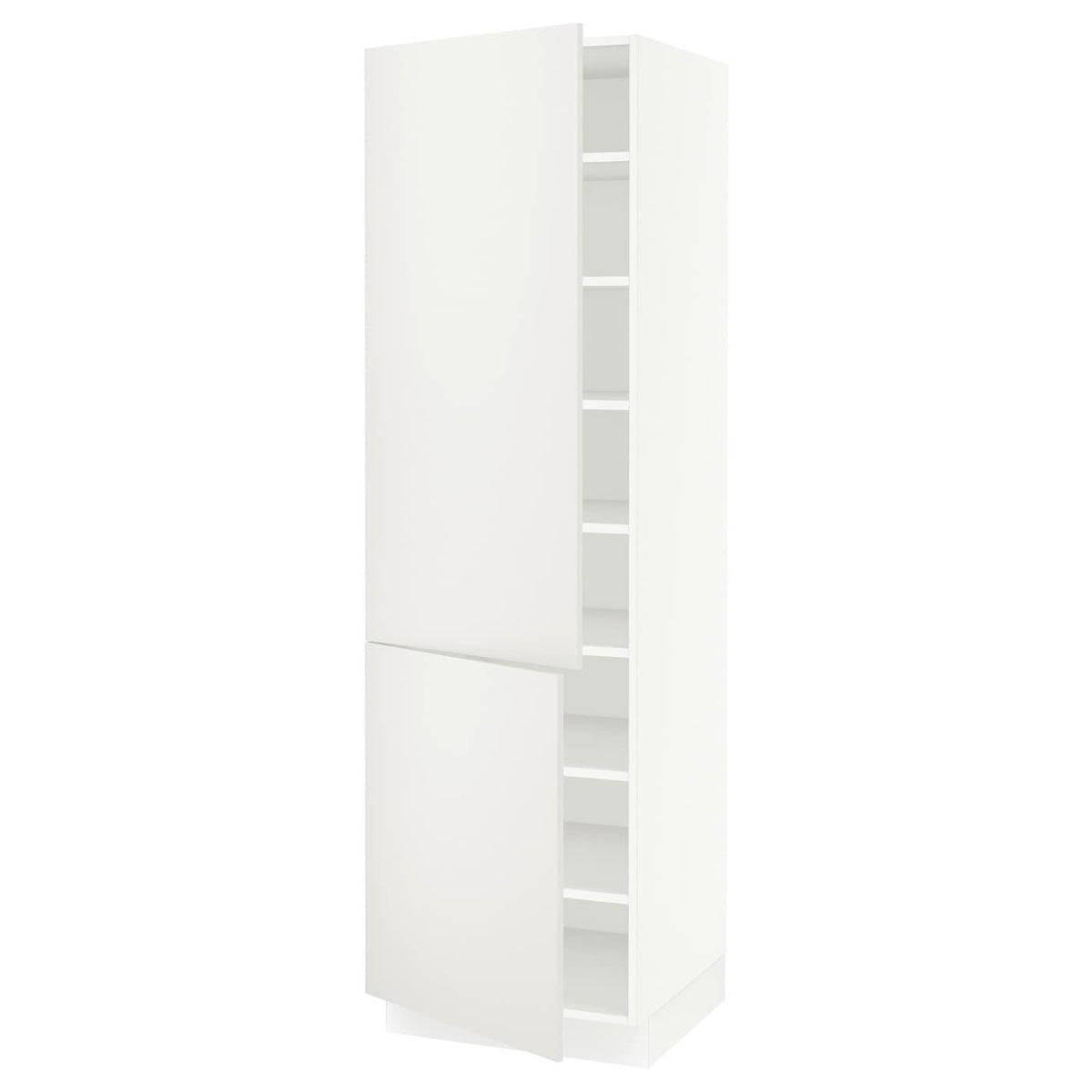 White High Cabinet with Shelves and 2 Doors E37067