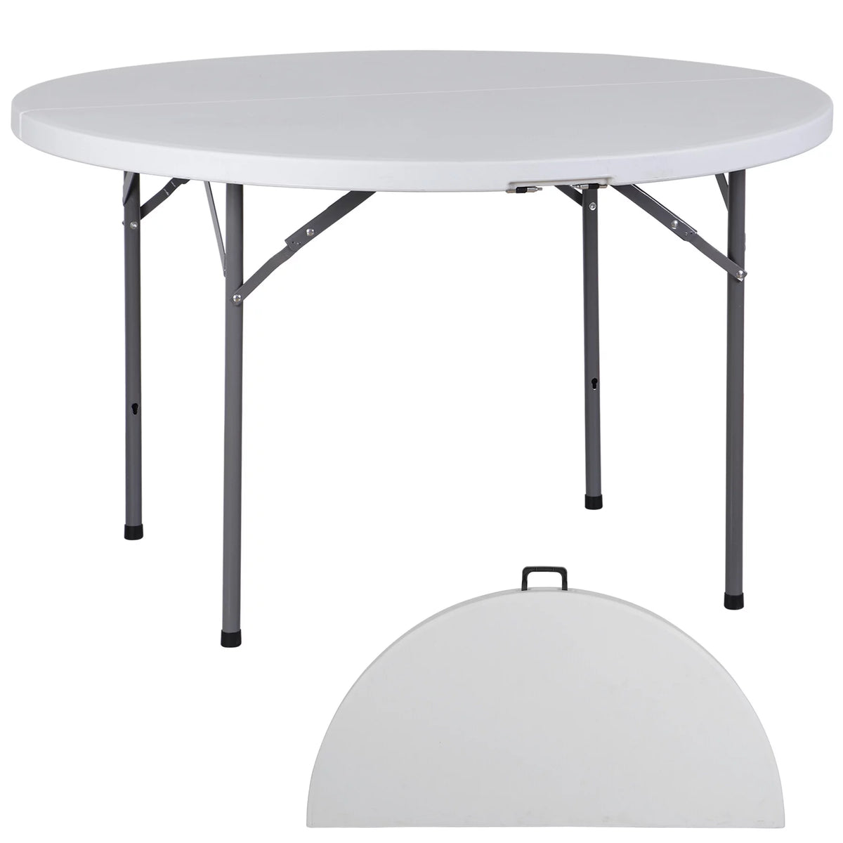 Black Round Foldable Plastic Table P4153