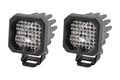 White Wide LED Pod Light Pair Y326