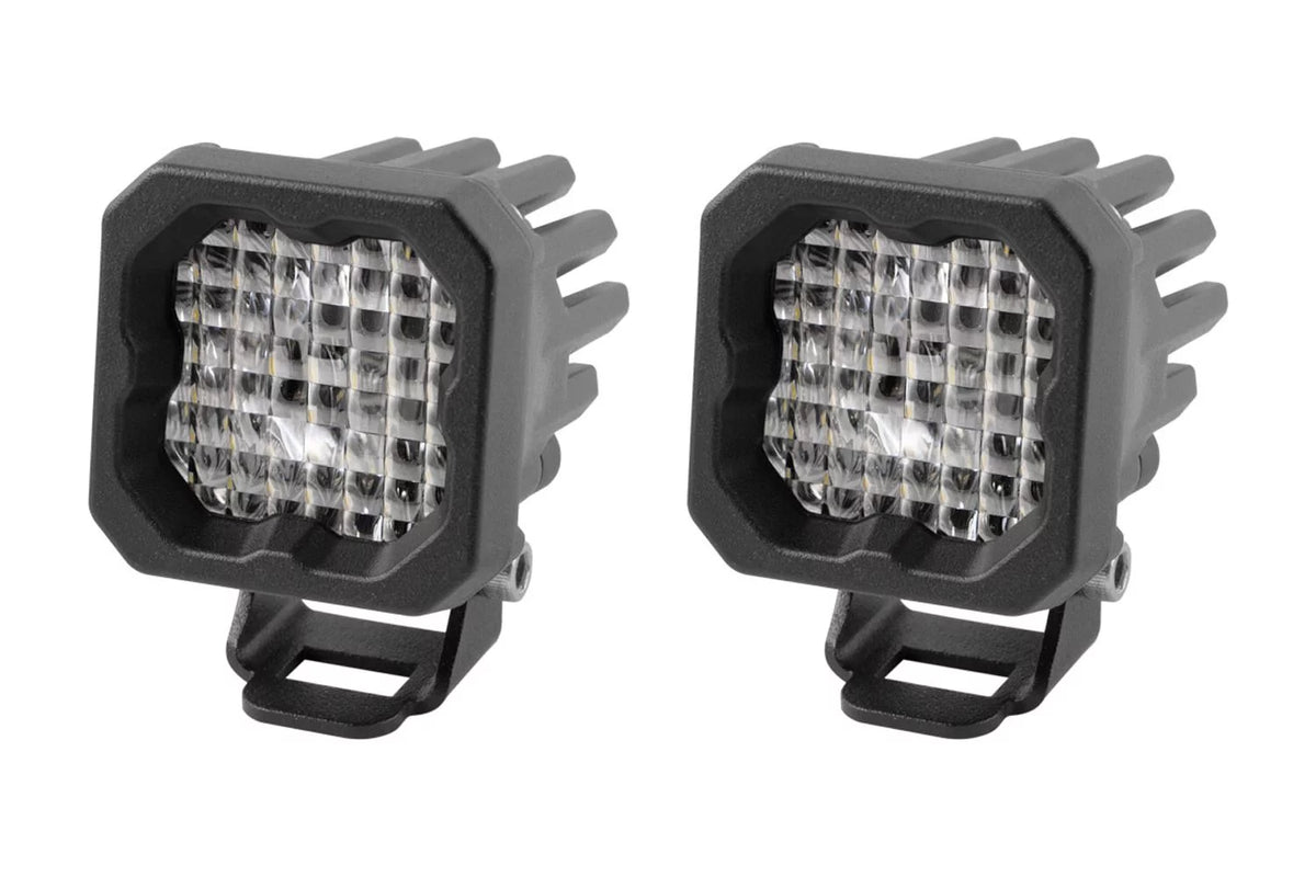 White Wide LED Pod Light Pair Y326