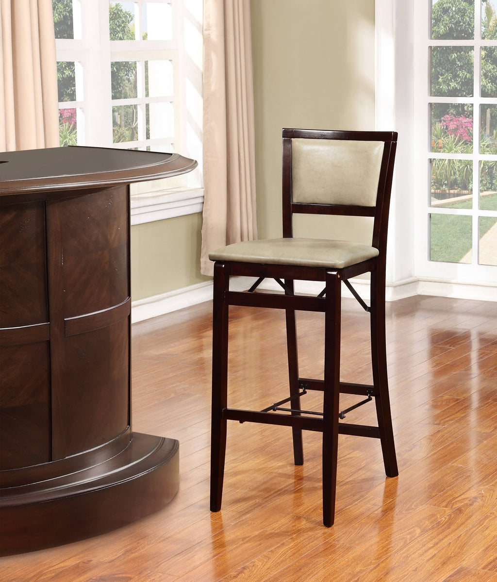 Jute Pad Back Folding Bar Stool G39419