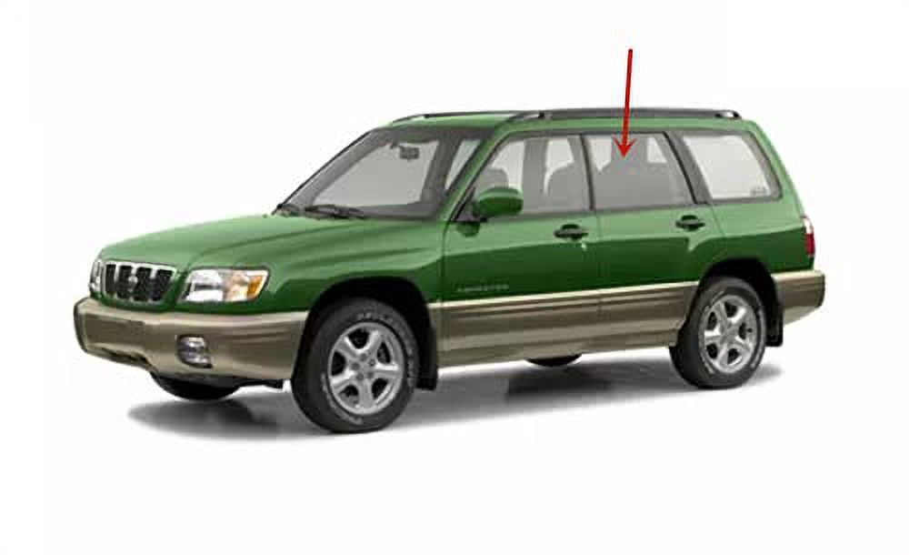 Left Side Rear Door Window Glass Compatible with Subaru Forester 1998-2002 V6373