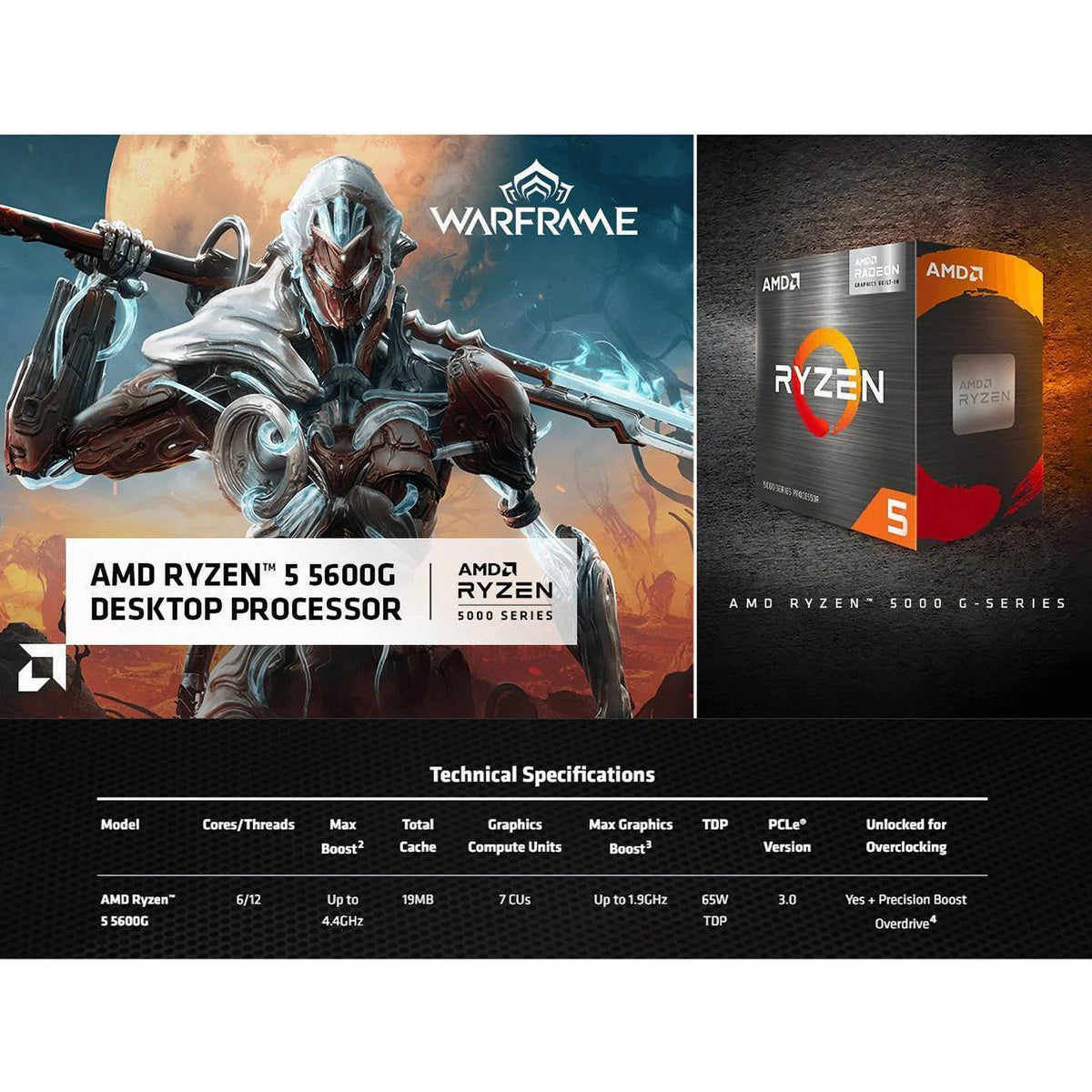 AMD Ryzen 5 5600G 16GB DDR4 1TB NVMe Gaming Desktop PC F96983