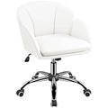 Pink Upholstered Swivel Desk Chair with Armrests V836