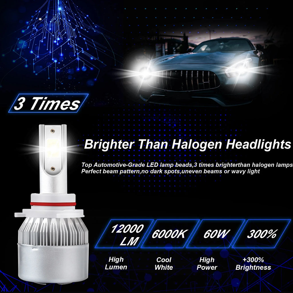 4pc 9005 LED High Low Beam H11 Fog Light for Dodge Durango X744074