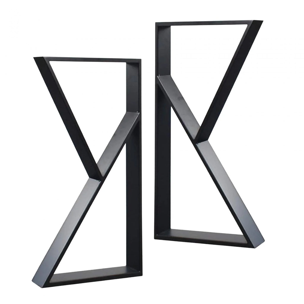 Black Metal Table Legs 2Pcs M424