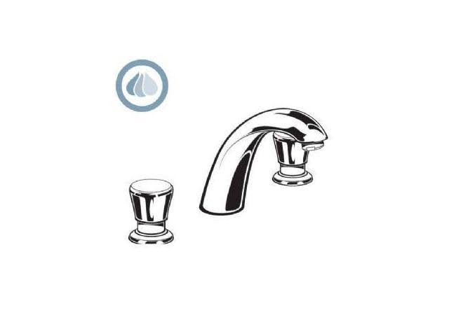 Polished Chrome Metering Widespread Faucet H6482