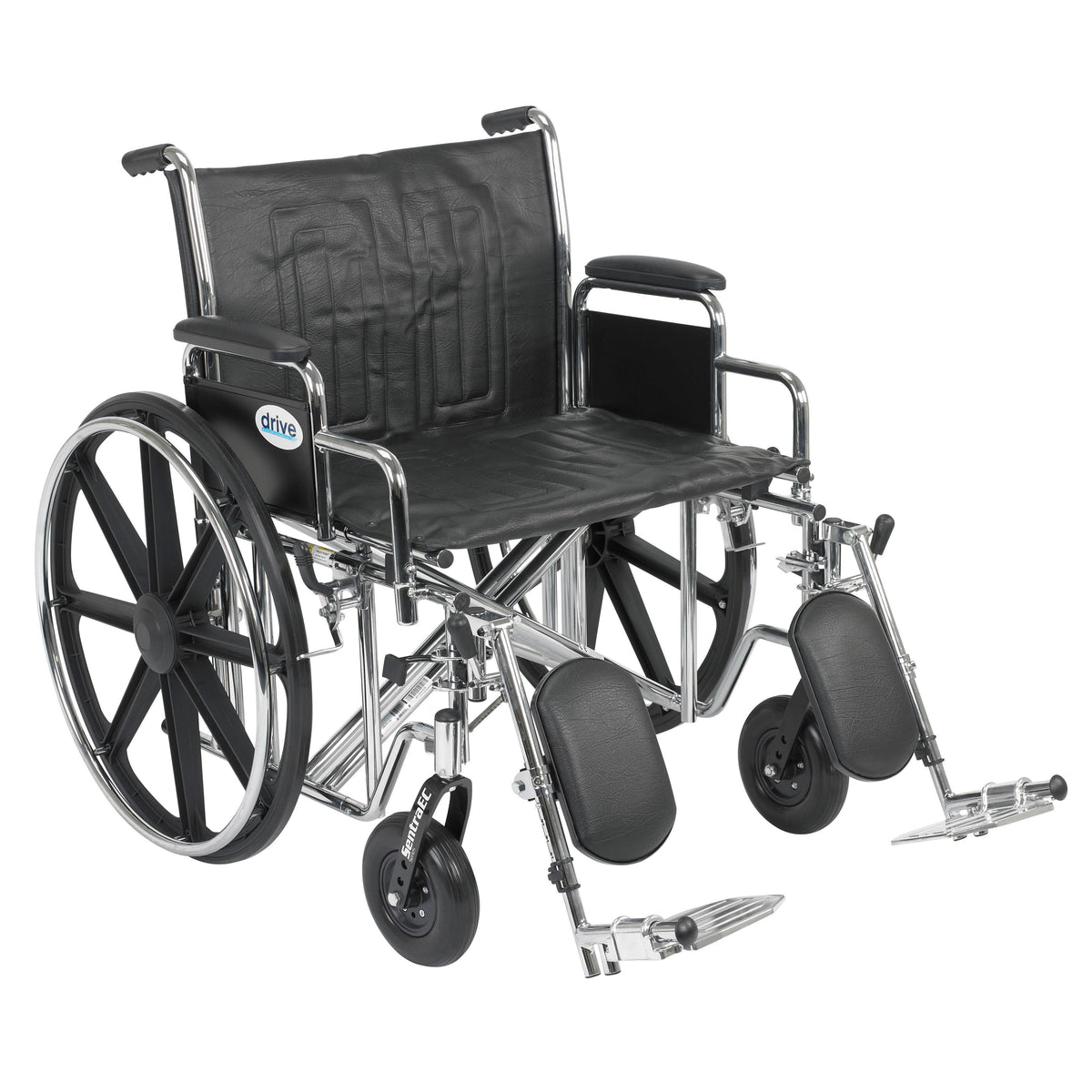 Heavy Duty Wheelchair with Detachable Desk Arms and Elevating Leg Rests D408055