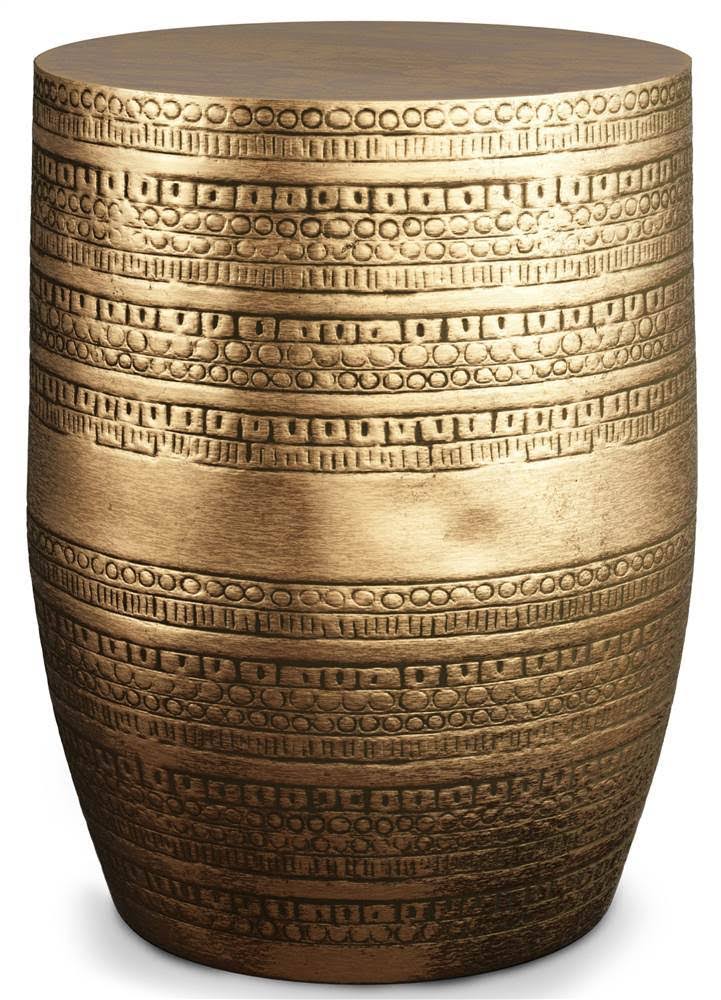 Antique Gold Metal Accent Table R109415