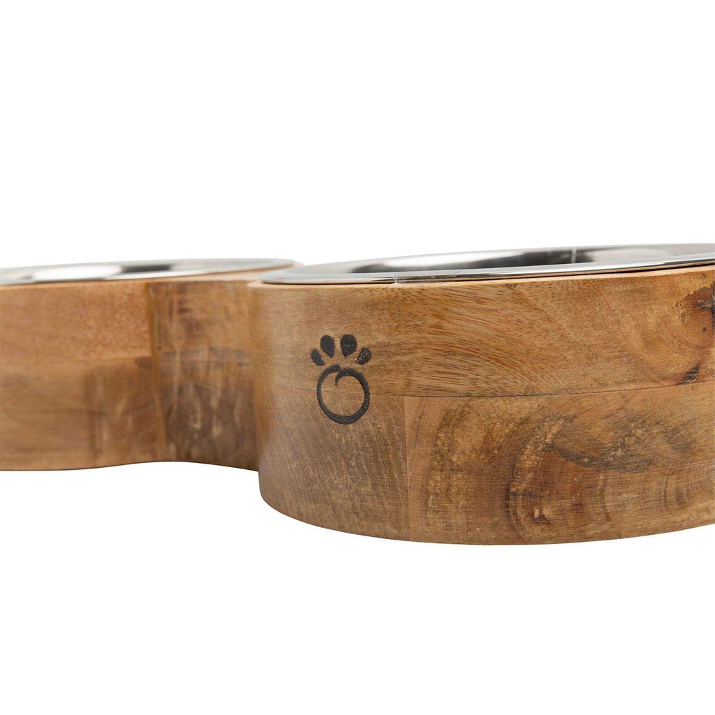 Wood & Metal Pet Feeder Y20626