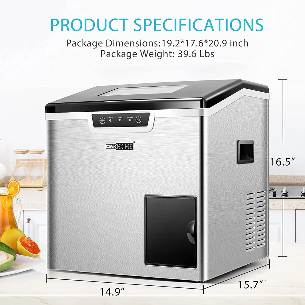 2 in 1 Countertop Ice Maker & Ice Shaver Machine, 33lbs/Day M37896