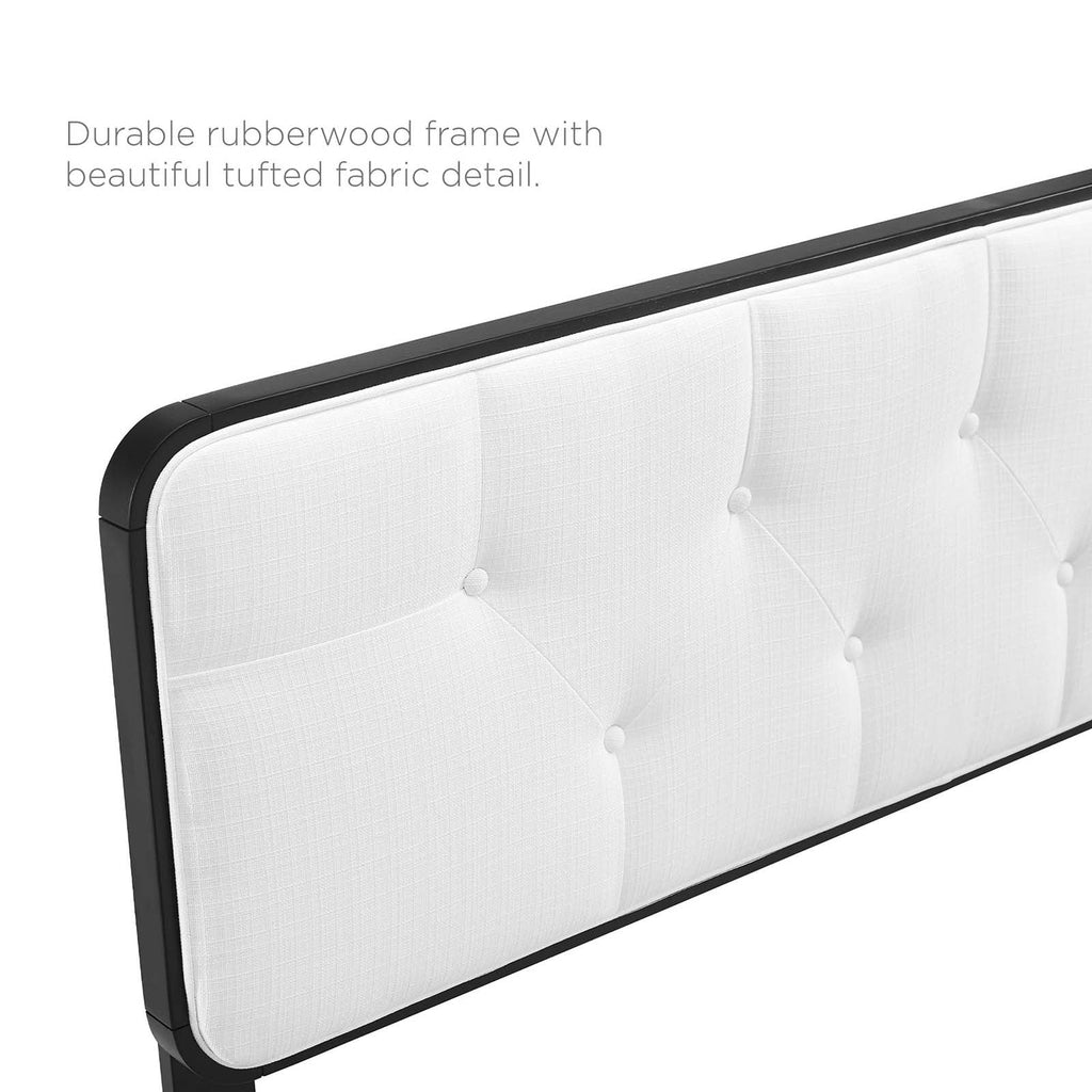 Tufted Twin Fabric and Wood Headboard P505
