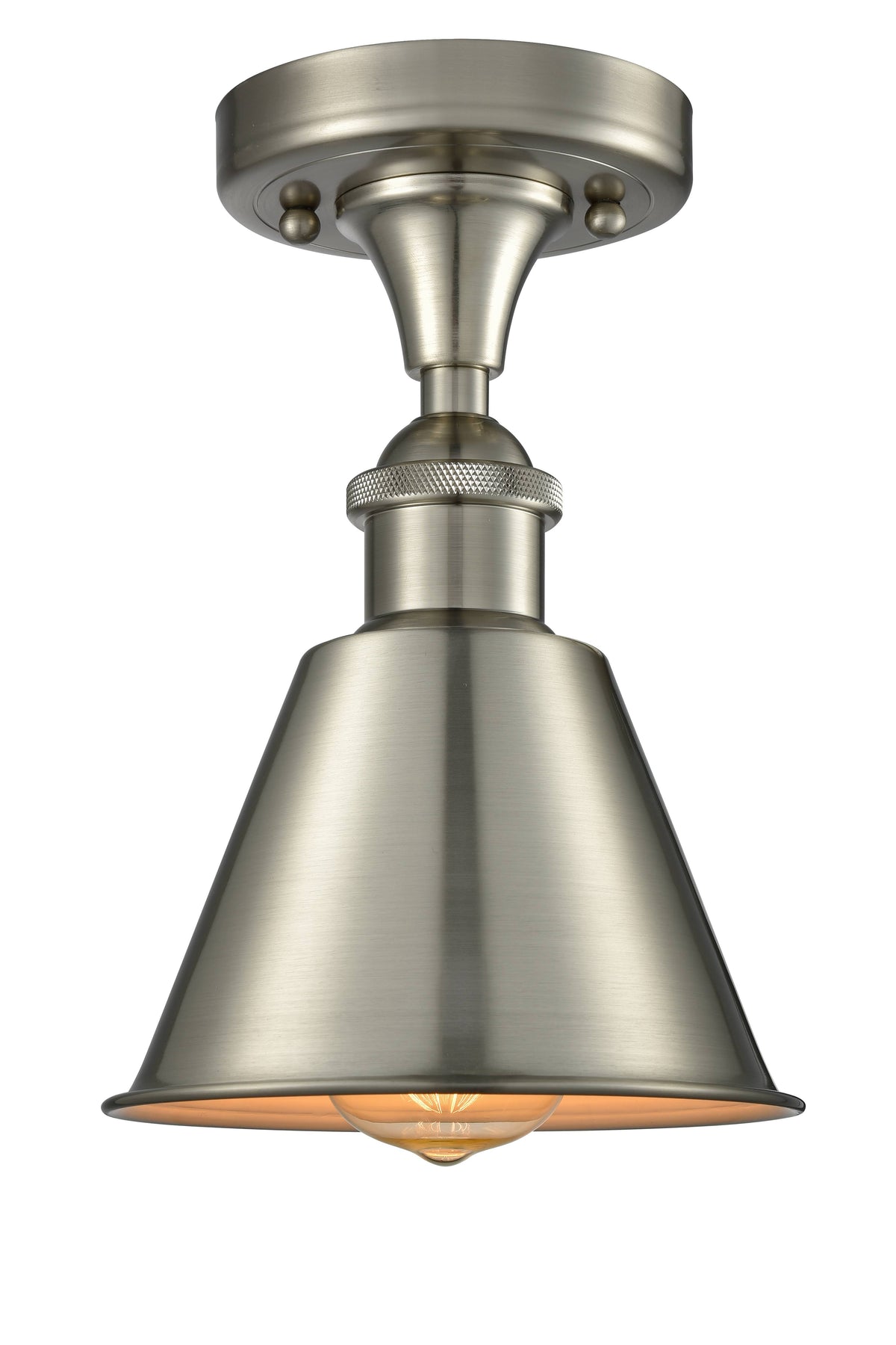 Brushed Satin Nickel Semi-Flush Mount Light S6509