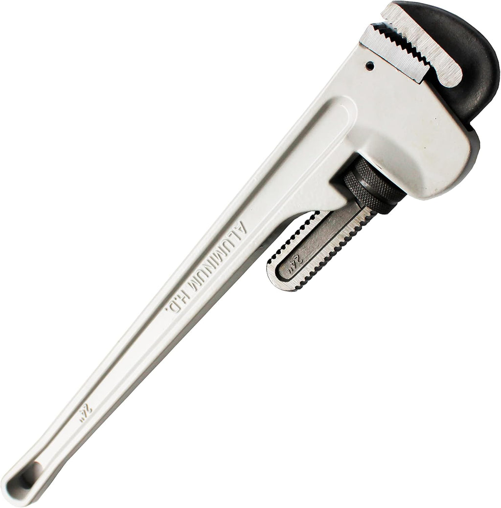 Heavy Duty Aluminum Straight Pipe Wrench 24IN Pack of 2 L1514