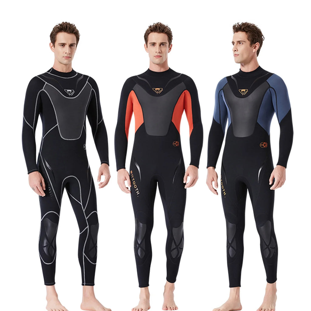 3mm Neoprene Full-body Wetsuit with Back Zipper P352