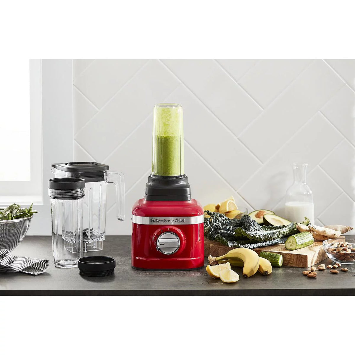 Passion Red 3 Speed Ice Crushing Blender with 2 Personal Blender Jars V870079