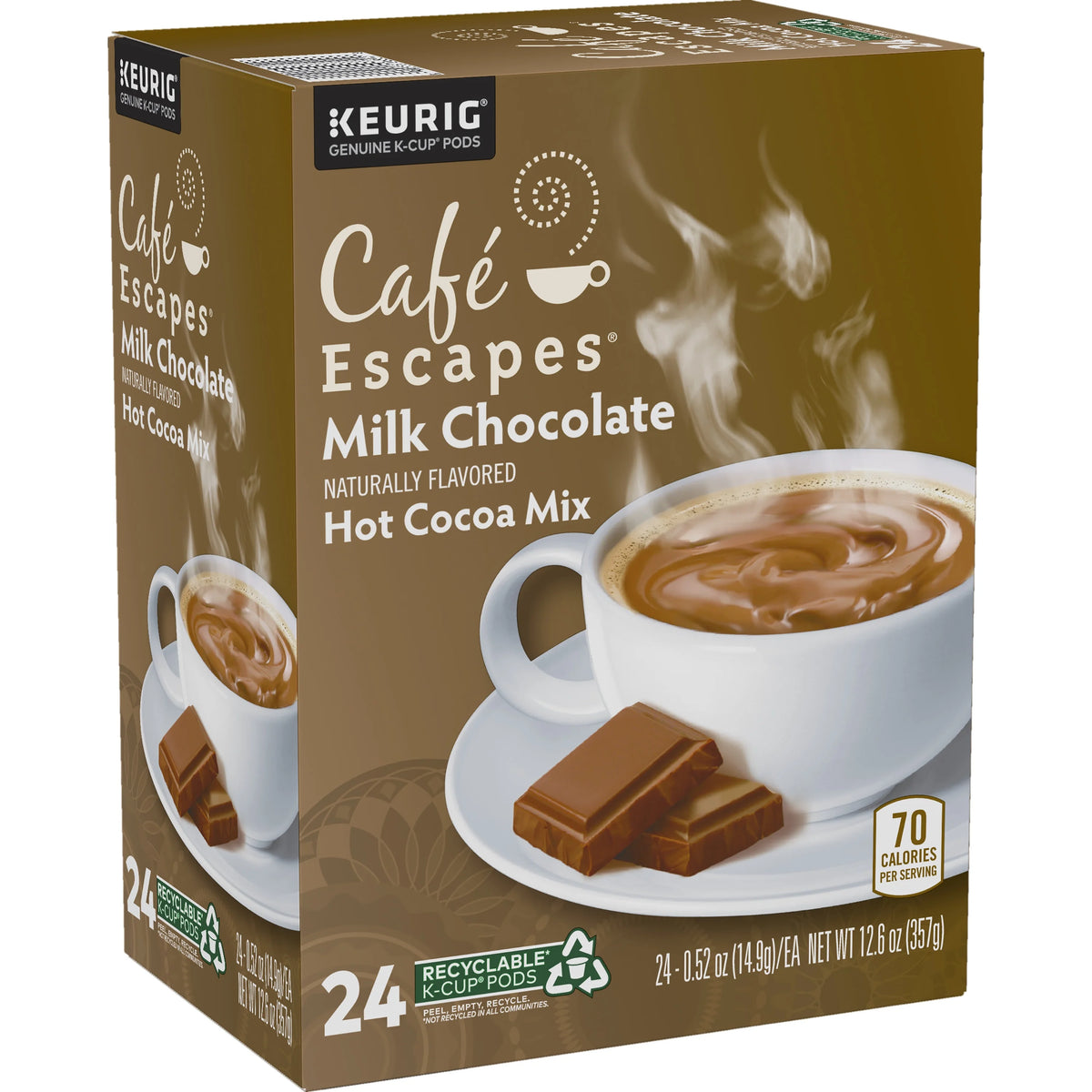 24 Count Milk Chocolate Hot Cocoa K-Cup Pods F37562