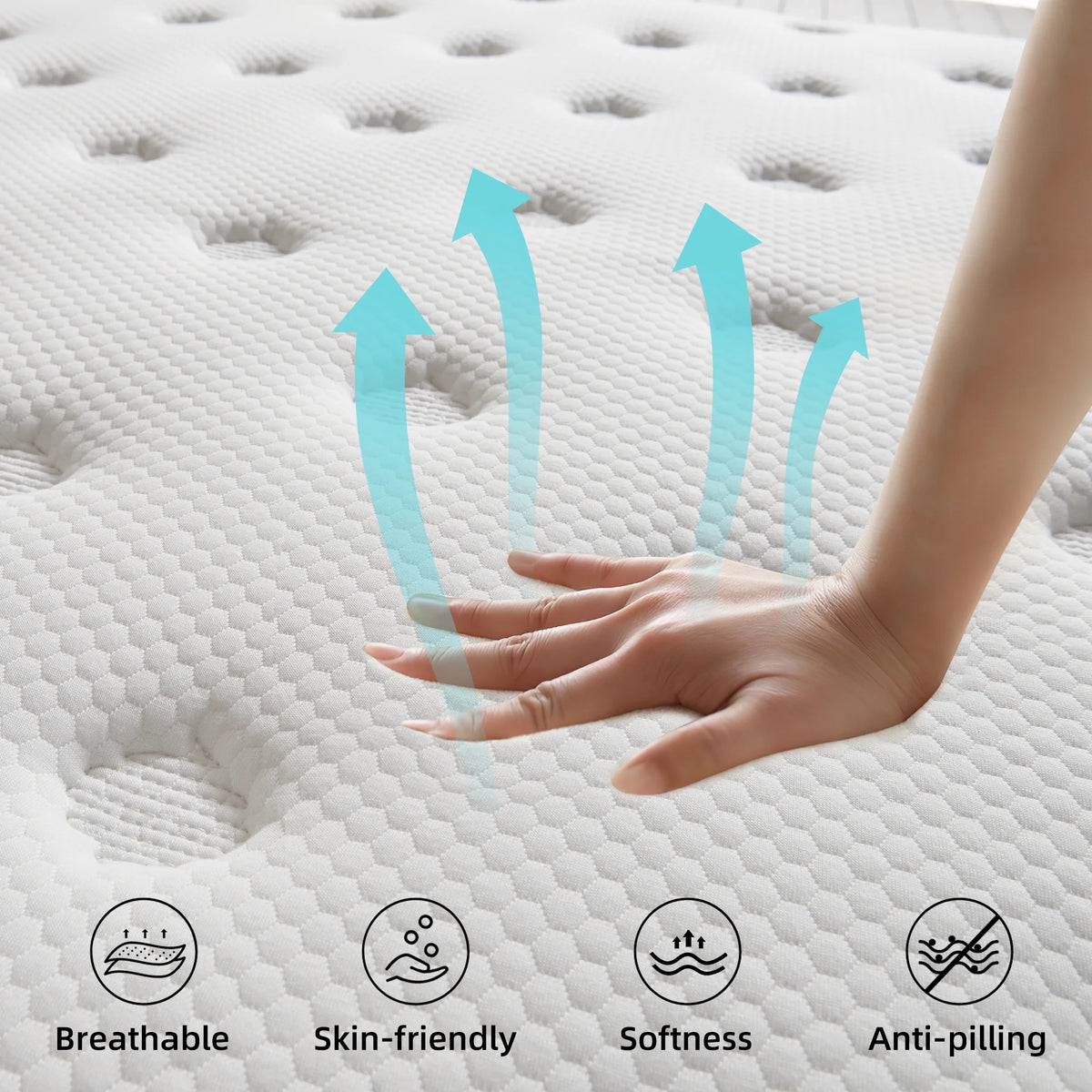 Queen 10 Inch Memory Foam Pocket Spring Mattress W32535
