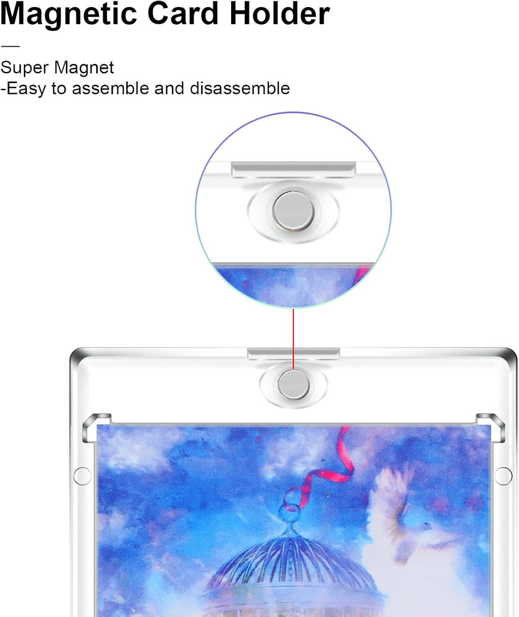 10 Pc Magnetic Card Holder Clear Display Card Protector Q4797