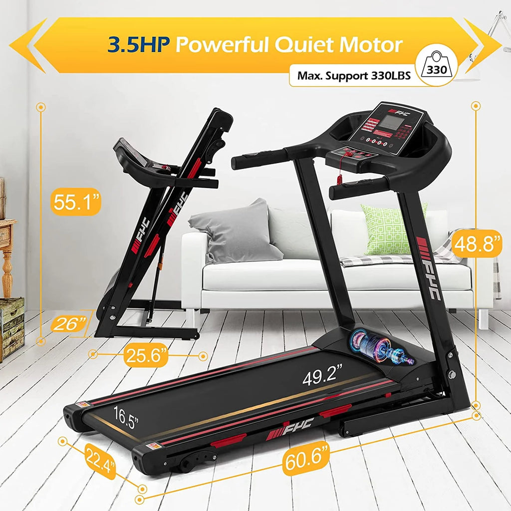 Folding Treadmill with Incline, 3.5HP Y4099