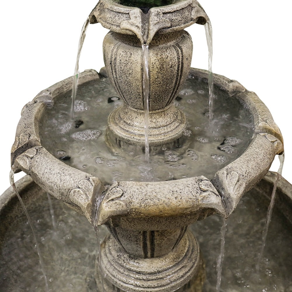 48-Inch Tall 3-Tiered Concrete Fountain T4234