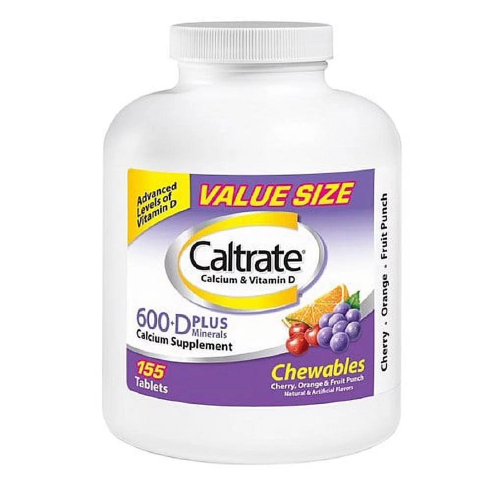 Calcium And Vitamin D Plus Minerals 600+D Chewables, 155 Ea, 6 Pack O331996
