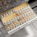 Bamboo 4 Tier Spice Drawer Organizer with Non-slip Mat, 2 Set I456