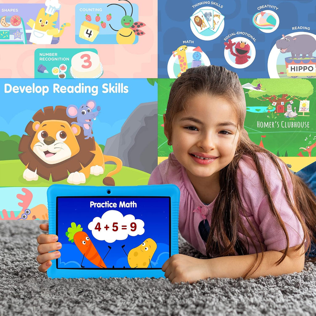 10-inch HD Kids Tablet with Camera, Parental Control, Android 10, 32GB, WiFi, Blue J4137