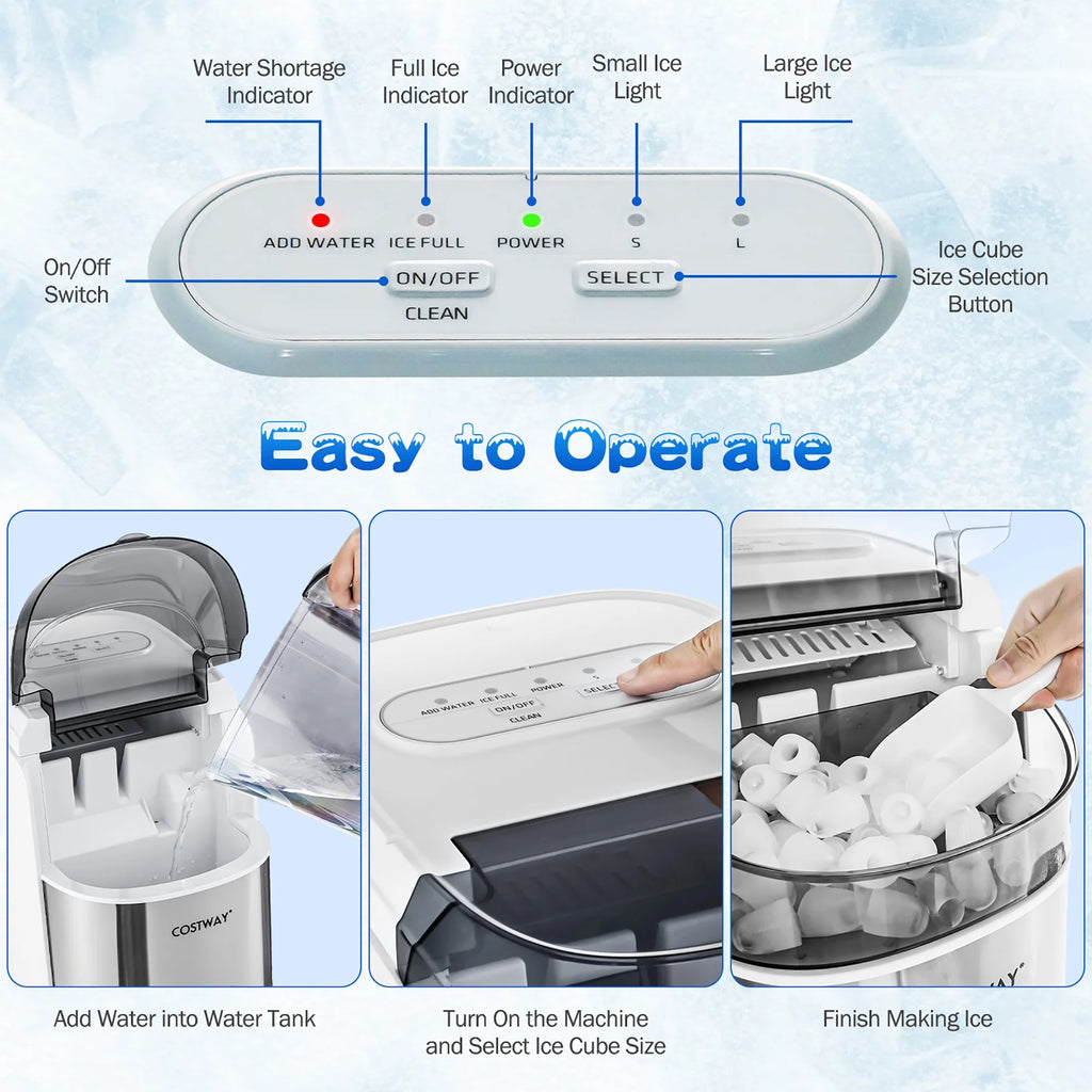 Countertop Ice Maker Self-Cleaning Black W172283