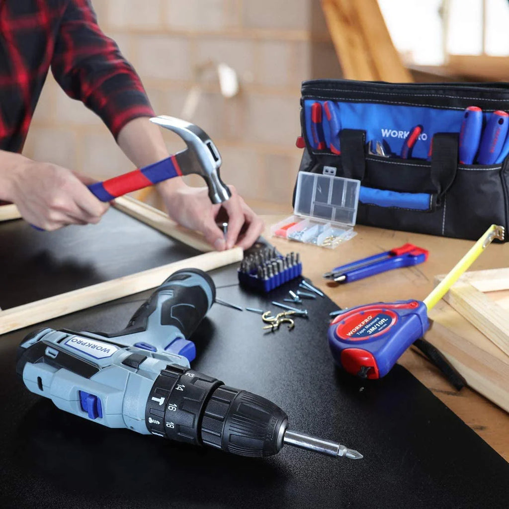 12V Cordless Drill 177 Pieces Combo Kit with Storage Bag and Lithium-Ion Battery & Charger D80661