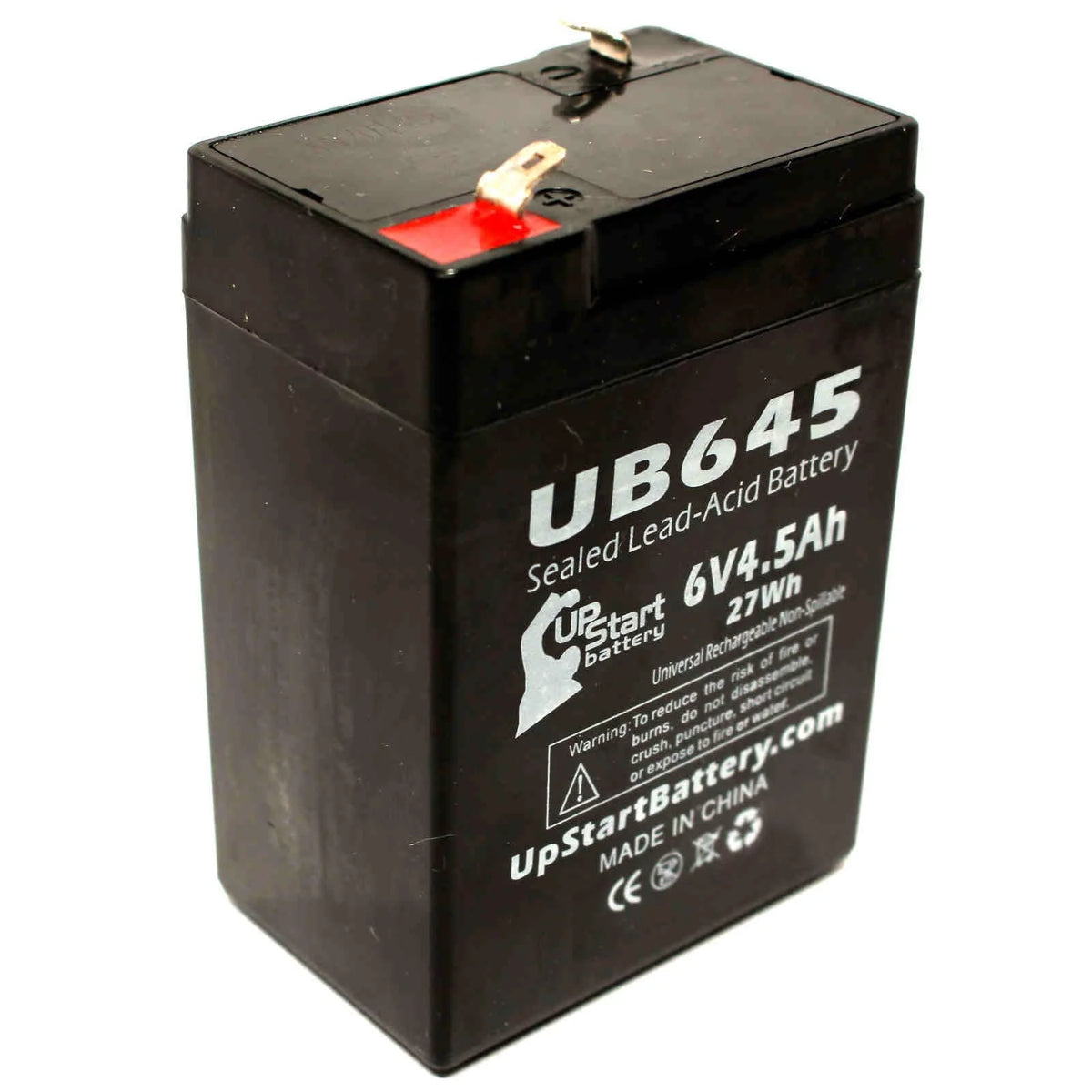 6V 4.5Ah Sealed Lead Acid Battery 5 Pack with Terminal Adapters P83931