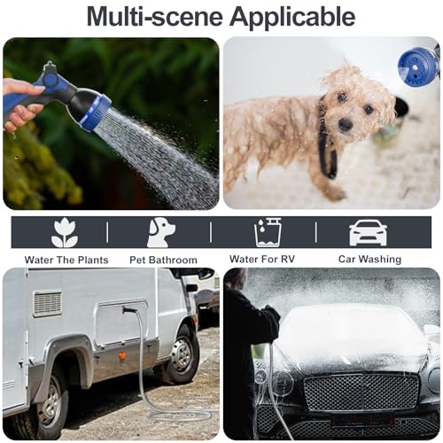 50ft 304 Stainless Steel Garden Hose with Nozzles U4876