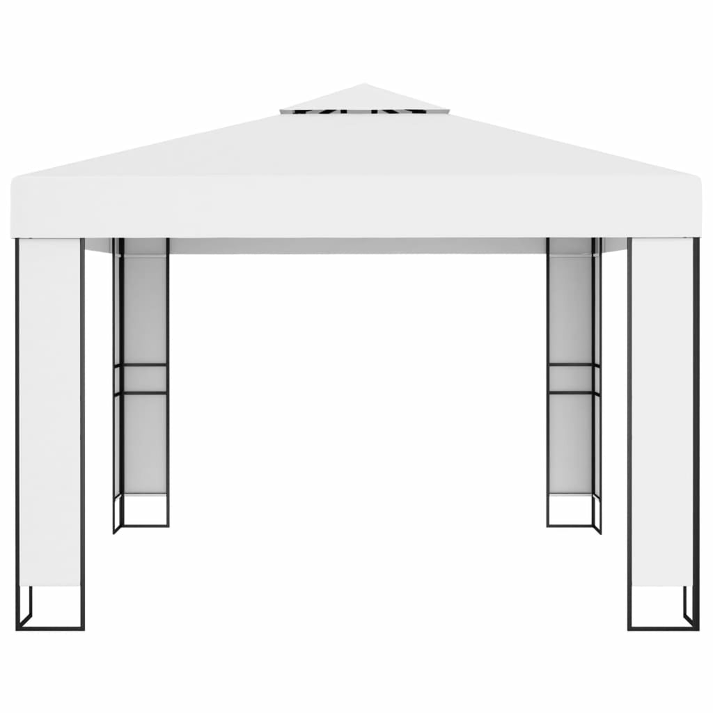 White Steel Frame Party Tent Gazebo Canopy 9.8ft x 9.8ft J110409
