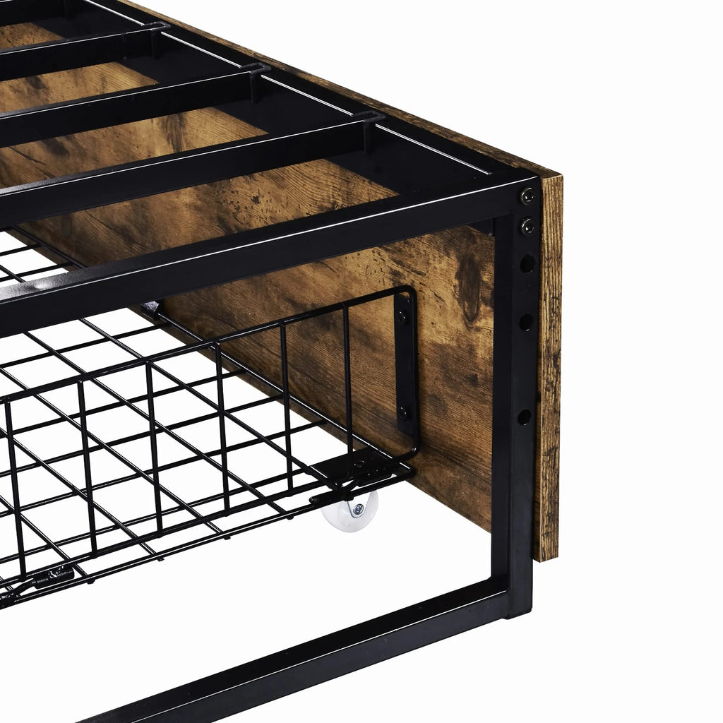 Queen Platform Bed with 4 XL Drawers T63197