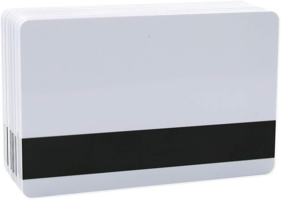 100 Pack White PVC Cards with HiCo Magnetic Stripe Y510306